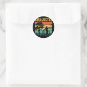 Treejected Grappige Discgolfschijven Slaan Domme B Ronde Sticker (Tas)