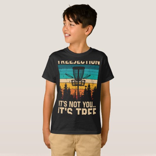 Treejection Discgolf Speler Grappige Frisbee Golf T-shirt (Voorkant volledig)