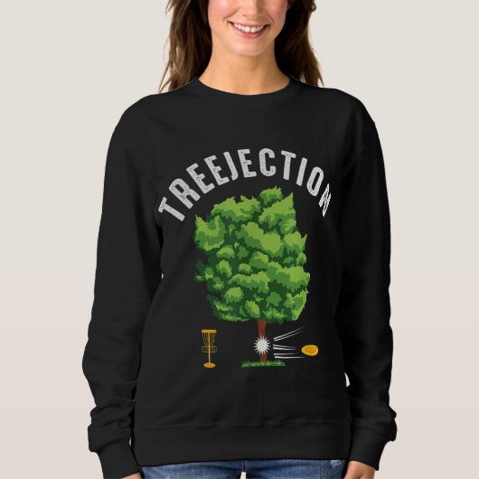 Treejection Grappige Disc Golf Speler Frisbee Golf Trui (Voorkant)