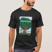 Treejection Stay Away From Tree Sport Disc Golf T-shirt (Voorkant)