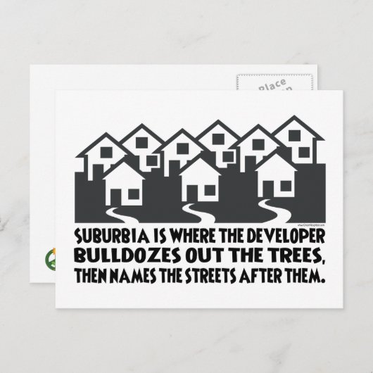 Treeless suburbia briefkaart (Voorkant / Achterkant)