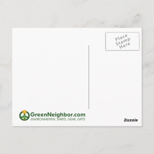 Treeless suburbia briefkaart (Achterkant)