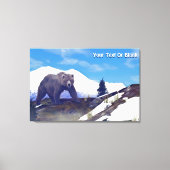Treeline Grizzly Canvas Afdruk (Voorkant)