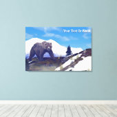 Treeline Grizzly Canvas Afdruk (Insitu (Houten vloer))