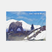 Treeline Grizzly Fleece Deken (Voorkant (Horizontaal))