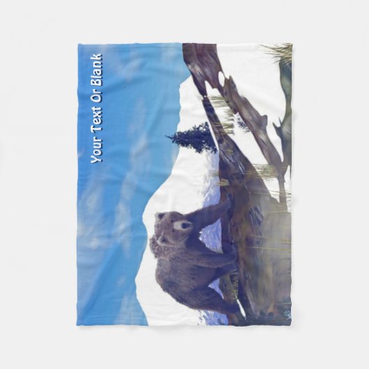 Treeline Grizzly Fleece Deken (Voorkant)