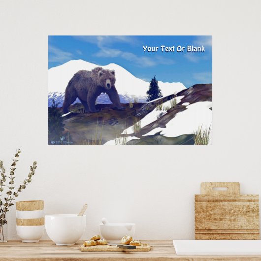 Treeline Grizzly Poster (Keuken)