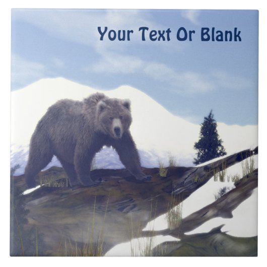 Treeline Grizzly Tegeltje (Voorkant)