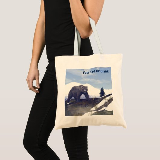 Treeline Grizzly Tote Bag (Voorkant (product))
