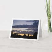 Treeline Silhouette in Night Landscape Kaart (Voorkant)