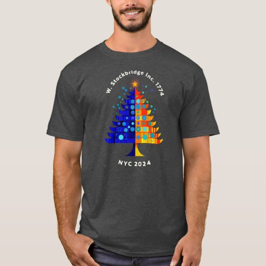 Treemazing Stockbridge Donkere Mannen Twee Tone T- T-shirt (Voorkant)