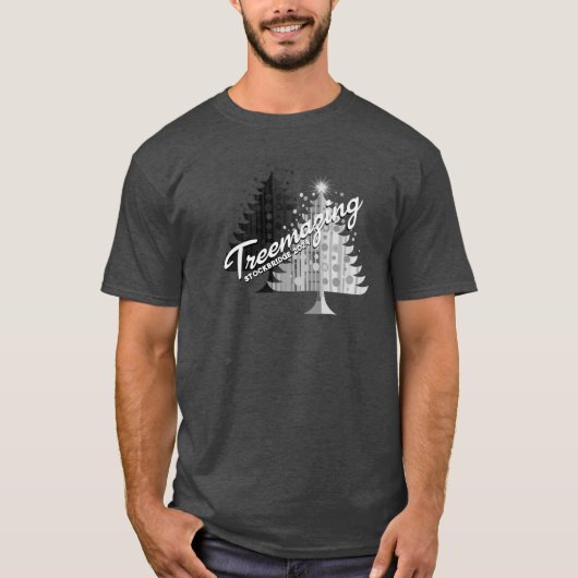 Treemazing Stockbridge Zwart/Wit T-shirt (Voorkant)