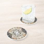 Treemo All Natural Wood Compass Pattern Onderzette Zandsteen Onderzetter (Zijkant)