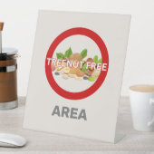 Treenut Free Area Gepersonaliseerd voedselallergie Reclamebord Met Voetstuk (Insitu)