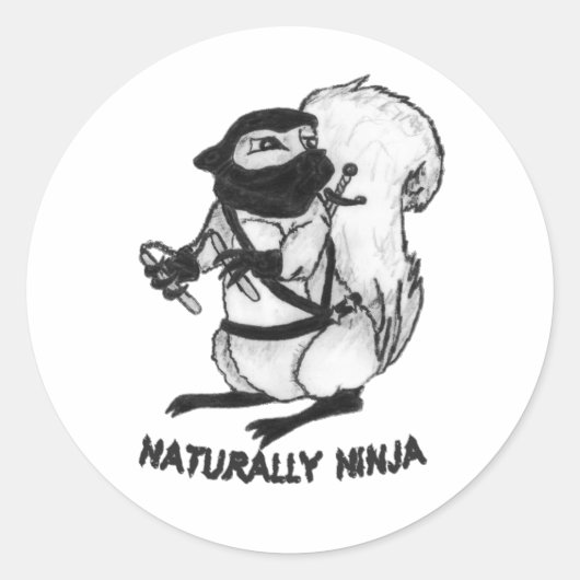 Treerat Ninja Ronde Sticker (Voorkant)