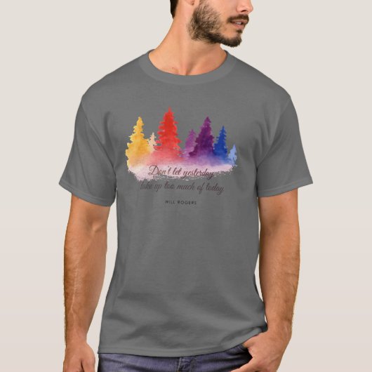Trees and quote retro t-shirt (Voorkant)