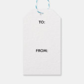 Trees and Snowflakes Cadeaulabel (Achterkant)