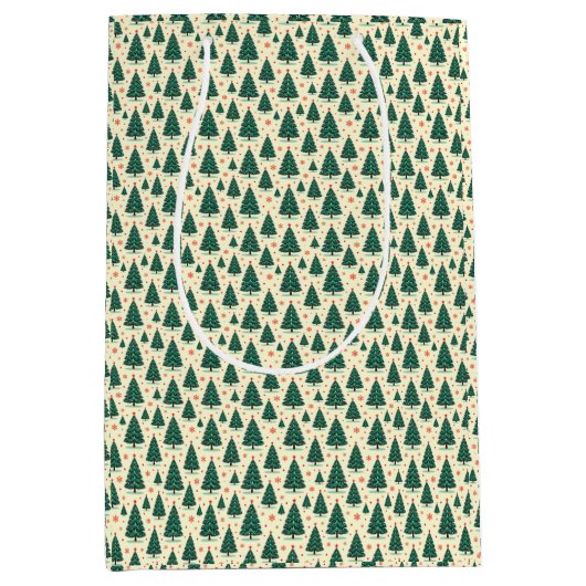 Trees and Snowflakes Medium Cadeauzakje (Voorkant)