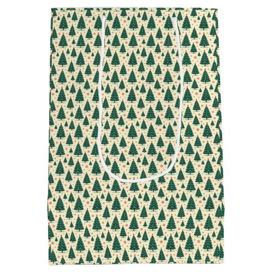 Trees and Snowflakes Medium Cadeauzakje (Achterkant)