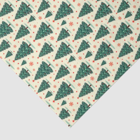 Trees and Snowflakes Tissuepapier (Detail)