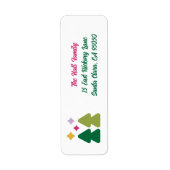 Trees and Twinkles Return Address Label (Voorkant)