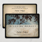 Trees  begrafenisherdenkingsdienst kaart (Voorkant / Achterkant)