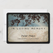 Trees  begrafenisherdenkingsdienst kaart (Voorkant)