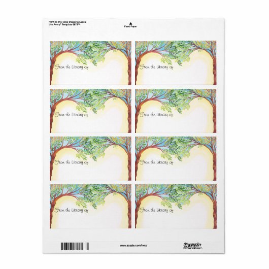 Trees Book bord Etiket (Full Sheet)