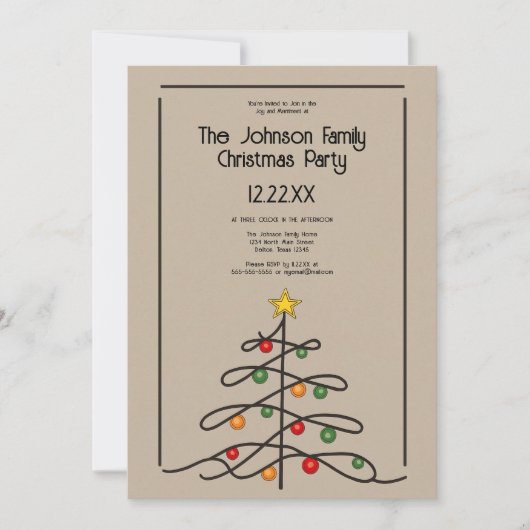  Trees Charm: Vrolijk kerstfeest Feestdagenkaart (Voorkant)