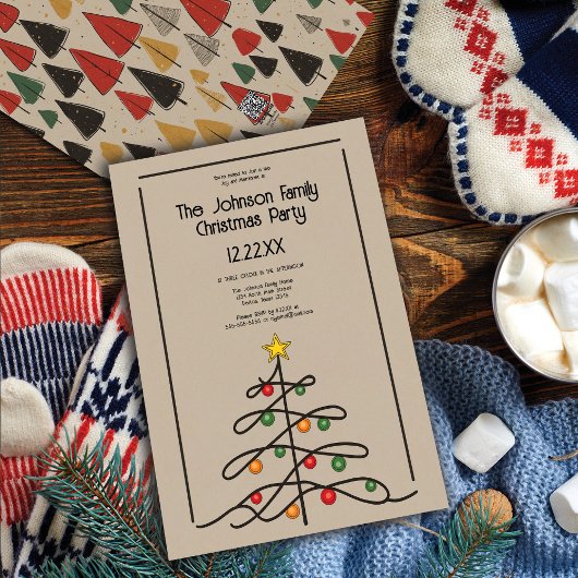  Trees Charm: Vrolijk kerstfeest Feestdagenkaart