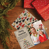Trees Charm: Vrolijk Kerstfeest Foto Feestdagenkaart