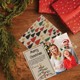  Trees Charm: Vrolijk Kerstfeest Foto Feestdagenkaart