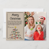 Trees Charm: Vrolijk Kerstfeest Foto Feestdagenkaart (Voorkant)