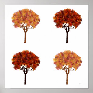 Trees Collage Poster