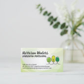 Trees Doodles Logo | landschapsarchitectuur Visitekaartje (Staand voorkant)
