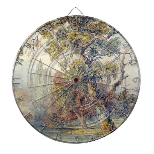 Trees en Pond (door John Ruskin) Dartbord (Voorkant)