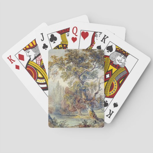Trees en Pond (door John Ruskin) Pokerkaarten (Achterkant)