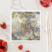 Trees en Pond (door John Ruskin) Servet (Insitu)