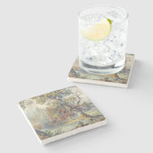 Trees en Pond (door John Ruskin) Stenen Onderzetter (Zijkant)