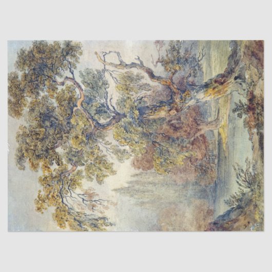 Trees en Pond (door John Ruskin) Tissuepapier (Voorkant)