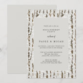 Trees en sneeuwbijtende winterpartij kaart (Voorkant / Achterkant)