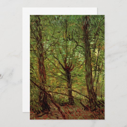 Trees en Undergrowth door Vincent van Gogh (Voorkant / Achterkant)