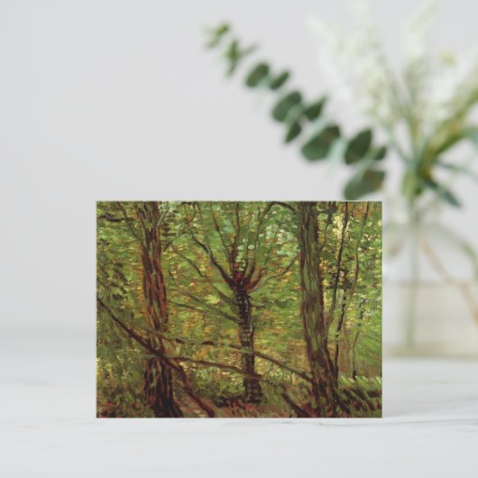 Trees en Undergrowth door Vincent van Gogh Briefkaart (Staand voorkant)