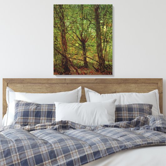 Trees en Undergrowth door Vincent van Gogh Canvas Afdruk (Insitu (Slaapkamer))