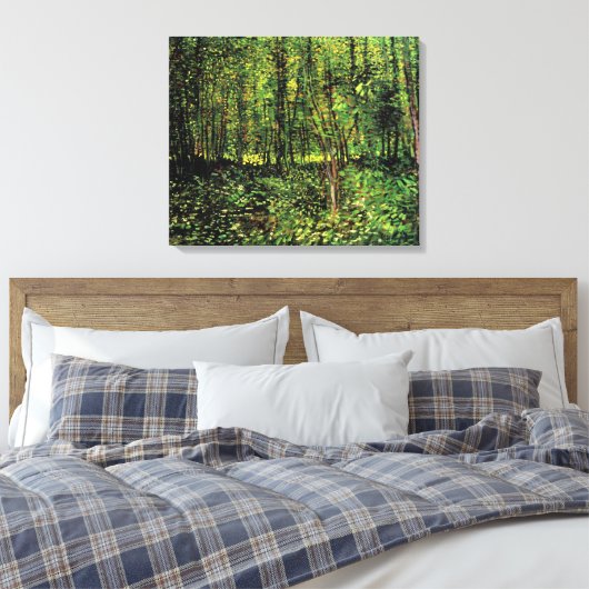 Trees en Undergrowth door Vincent van Gogh Canvas Afdruk (Insitu (Slaapkamer))