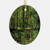 Trees en Undergrowth door Vincent van Gogh Keramisch Ornament (Rechts)