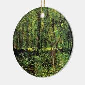 Trees en Undergrowth door Vincent van Gogh Keramisch Ornament (Links)