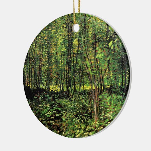 Trees en Undergrowth door Vincent van Gogh Keramisch Ornament (Links)