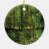 Trees en Undergrowth door Vincent van Gogh Keramisch Ornament (Achterkant)