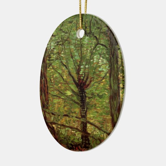 Trees en Undergrowth door Vincent van Gogh Keramisch Ornament (Links)